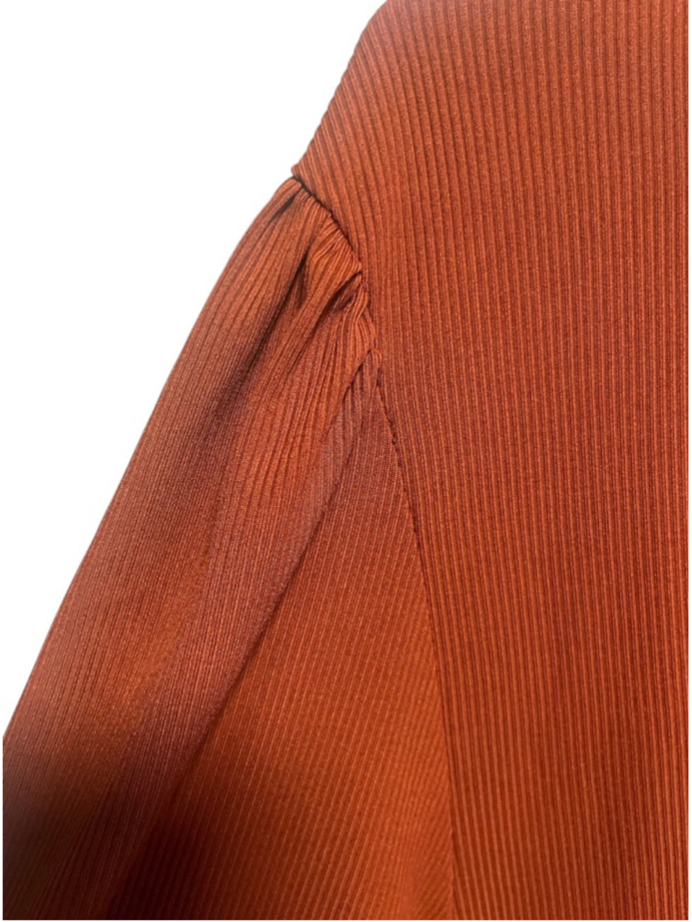 Women's SHEIN Plus Rust/Burnt Orange Ribbed Long Sleeve Dress 4X - Picture 4 of 6